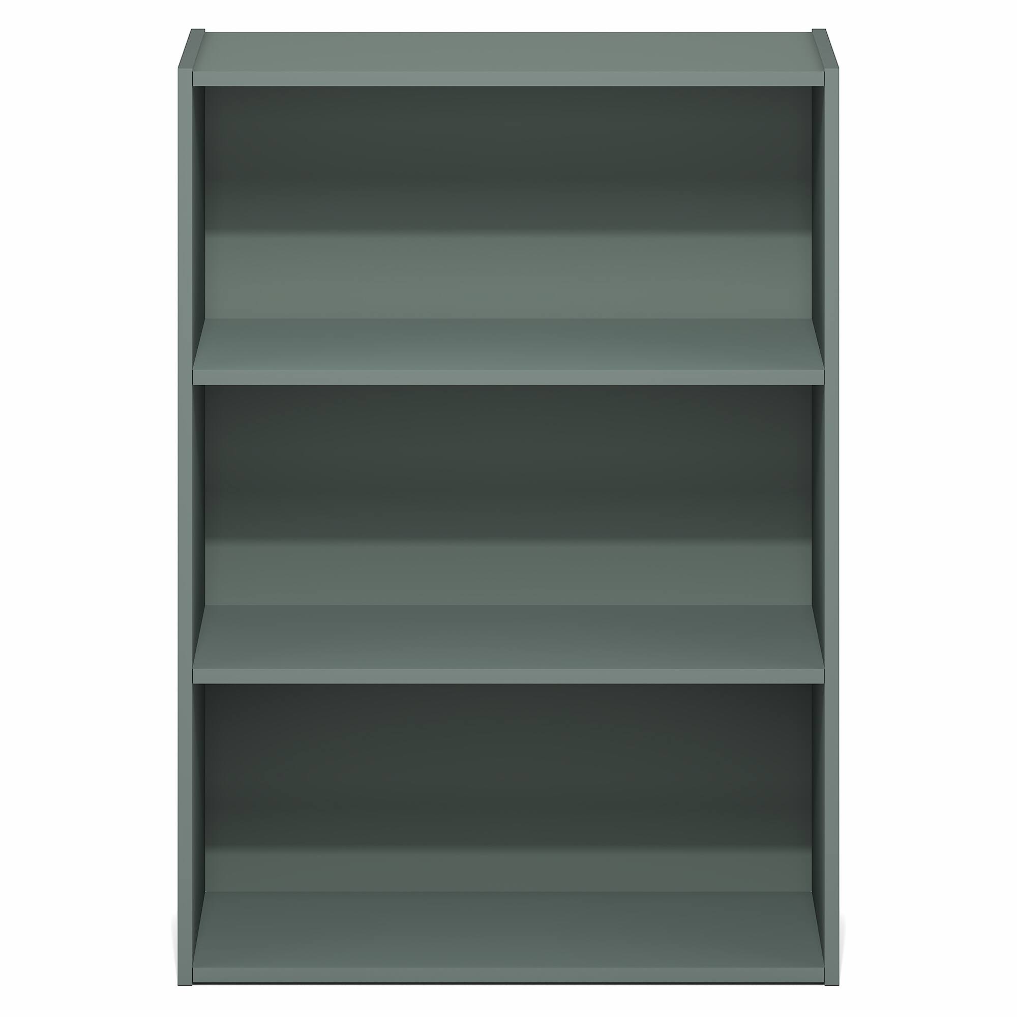 Alt View 7. Furinno - PASIR Book Shelf, 3-Tier Bookshelf, Bookcase, 9.7" x 23.7" x 31.5", for Living Room, Bedroom, Home Office - Sage Green.