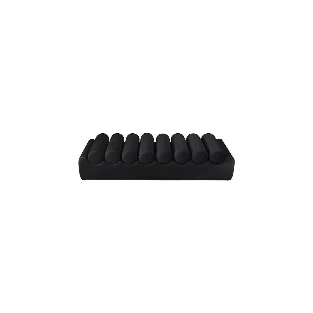 Alt View 4. Meridian Furniture - Rumble Black Vegan Leather Bench - Black.