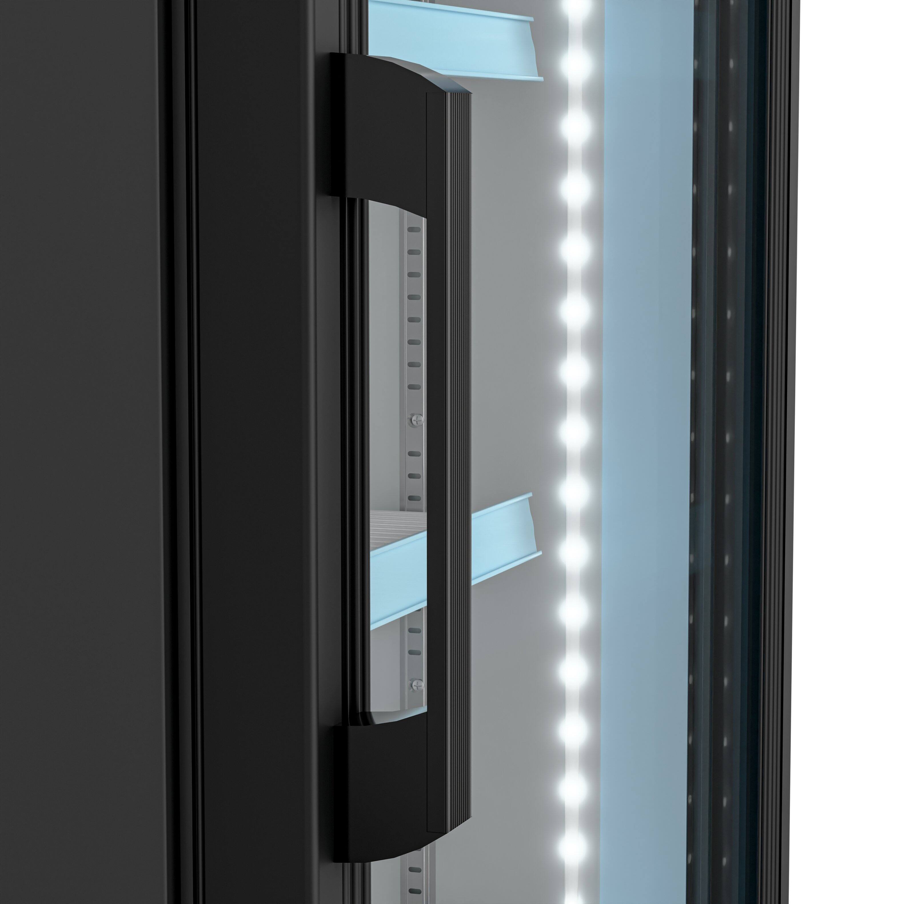 Alt View 9. Koolmore - 28 in. One-Door Merchandiser Refrigerator - 23 Cu Ft. MDR-1GD-23C - Black.