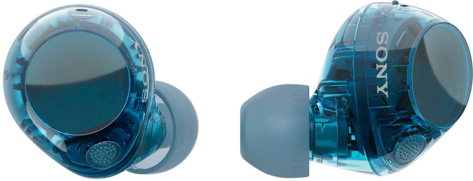 Angle. Sony - WF-C710N Truly Wireless Noise-Canceling Earbuds - Glass Blue.