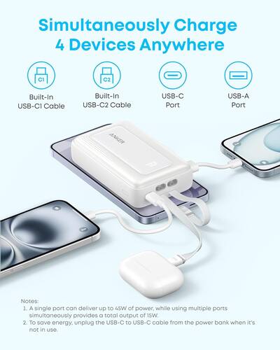 Anker Zolo Power Bank (2025 Upgraded Version), 45W Max Fast Anker Zolo Power Bank (2025 Upgraded Version), 45W Max Fast