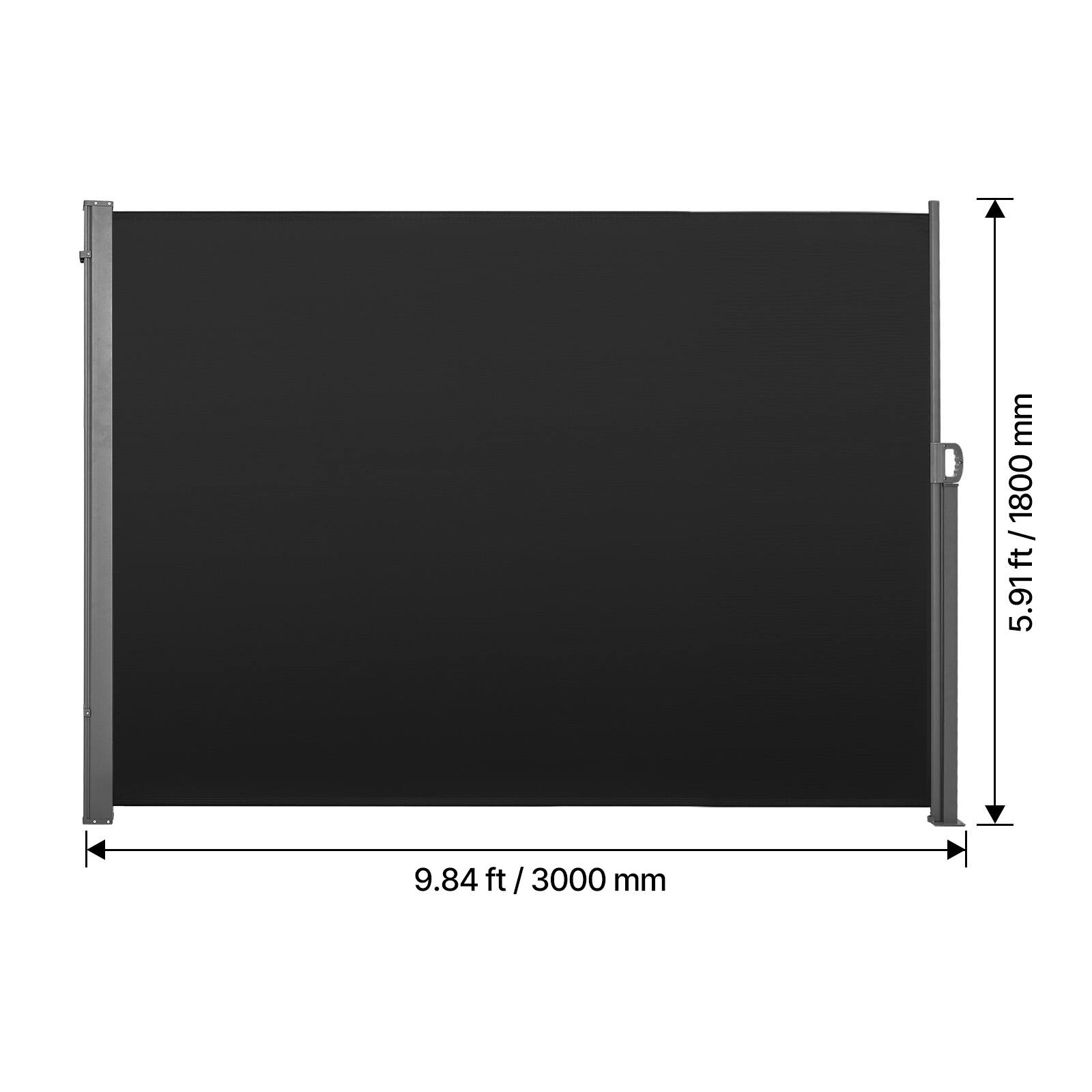9.84 ft / 3000 mm  
5.91 ft / 1800 mm