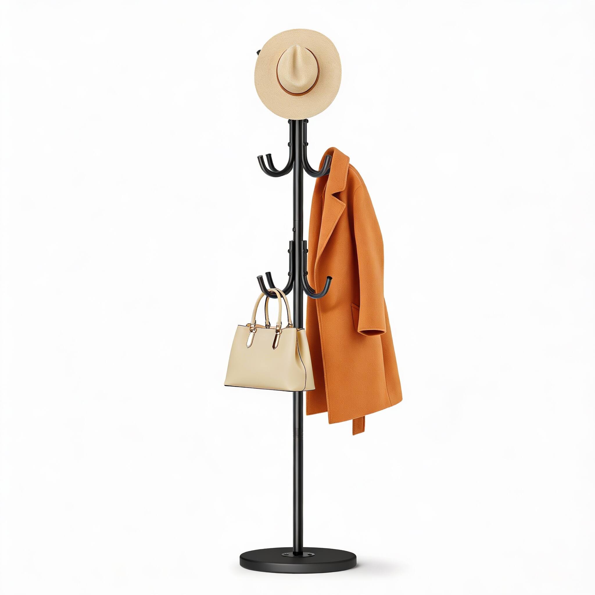 Black 12"D x 12"W x 69"H