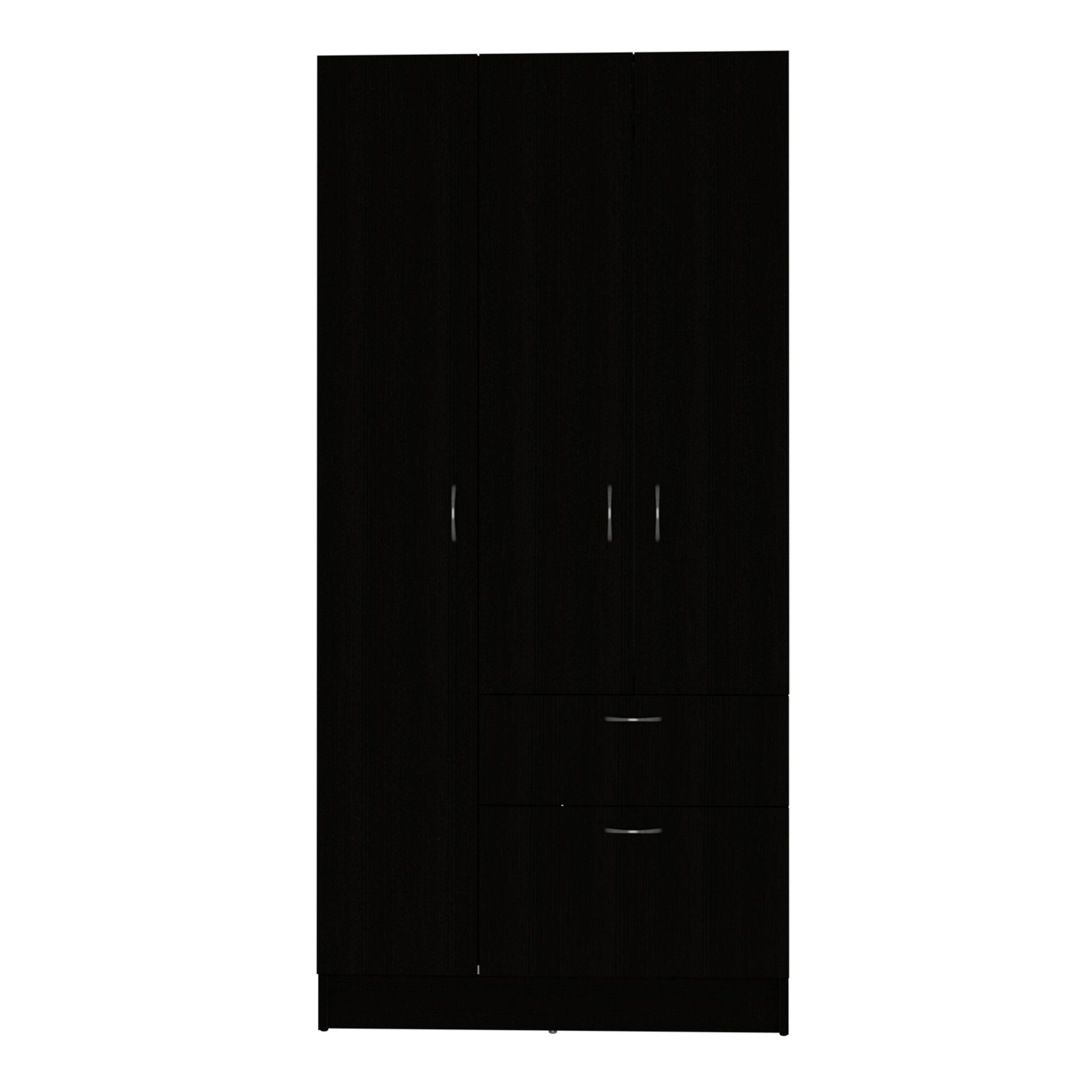 Front. TinyHomie - Armoire Cobra Bedroom Black / White - White and Black.