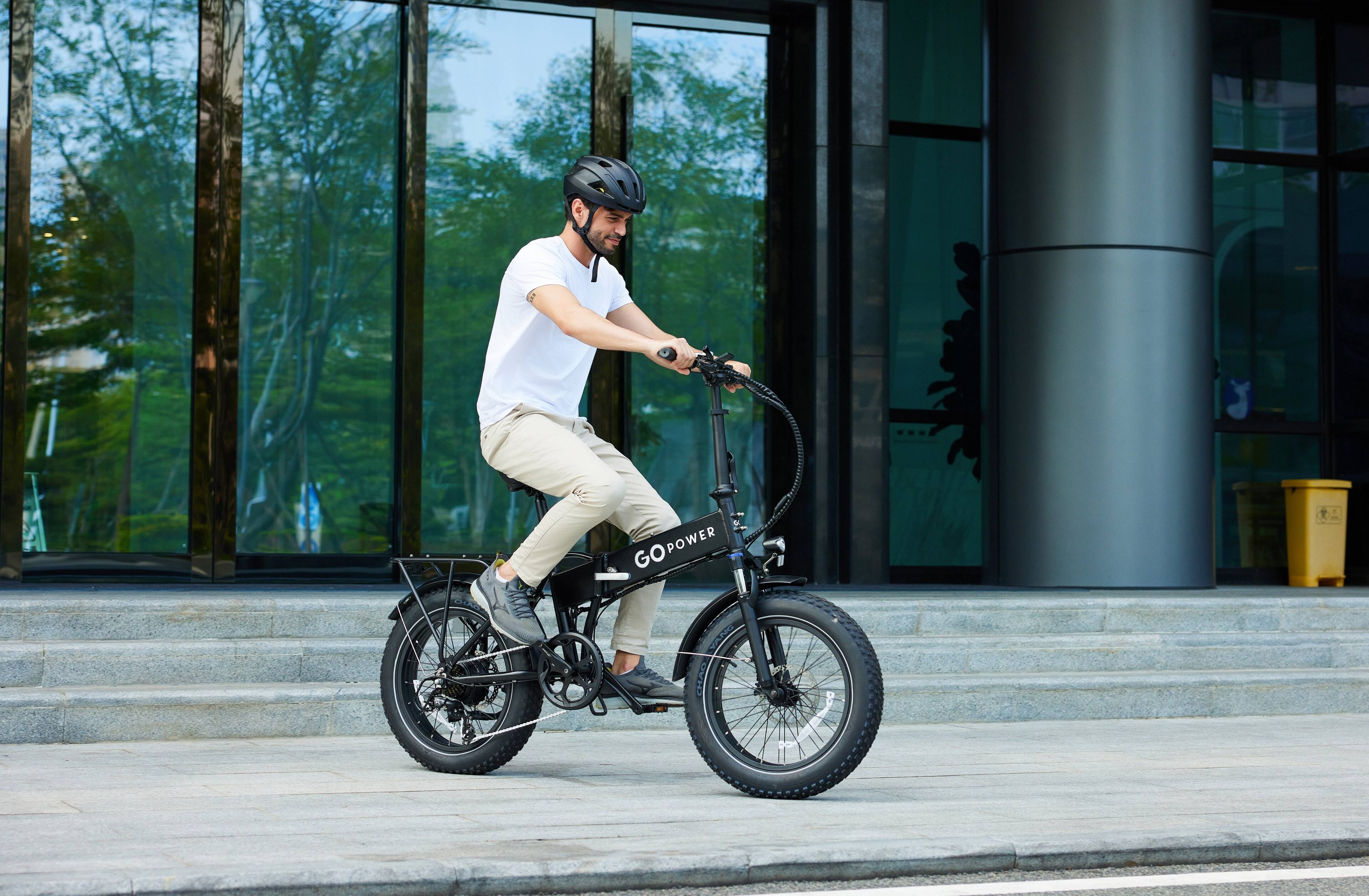 Alt View 10. GoPowerBike - GoPowerBike GoExpress V2 Folding Electric Bike 20mph Max Speed & 750W Motor | UL2849 Certified | Black - Black.