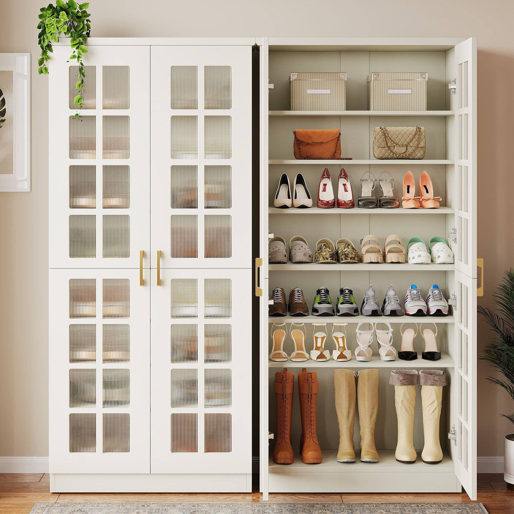 Alt View 1. Tribesigns - Office Storage Cabinet, For Everyday Organization in Workspaces and Office Reception Areas - White.
