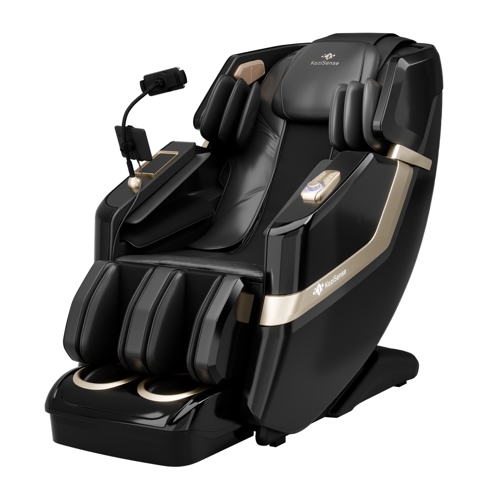 KoziSense - KZ-313 3D Heated Jade Stone Roller Massage Chair,Deep Zero Gravity,SL-Track,Heat,Backlit Touch Screen,Wireless Charger - Black price history on PriceWatchPro