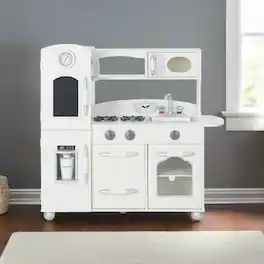 Teamson Kids - Little Chef Westchester Retro Kids Kitchen Playset, Ivory