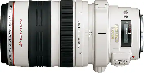 Front. Canon - EF 28–300mm f/3.5–5.6L IS USM Standard Zoom Lens - White.