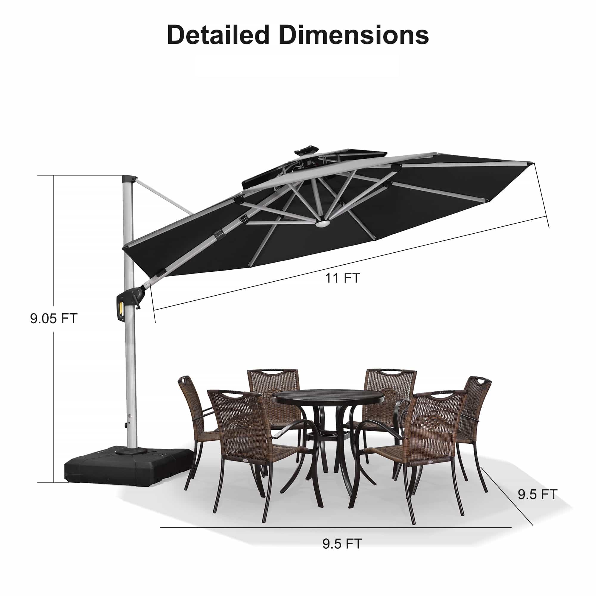 Detailed Dimensions  
11 FT  
9.05 FT  
9.5 FT  
9.5 FT