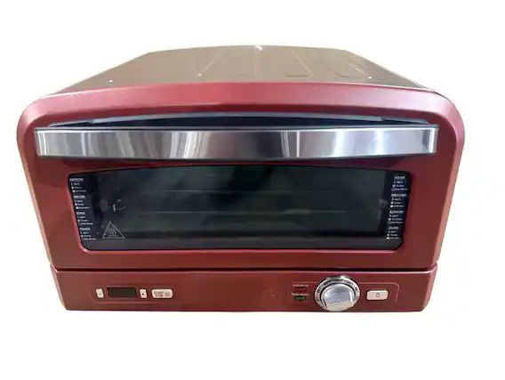 Front. Cuisinart - CPZ-240 Indoor Pizza Oven - Red.