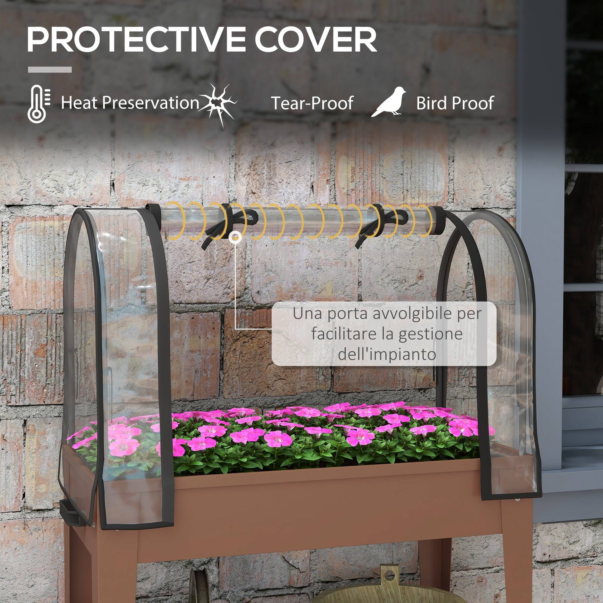 PROTECTIVE COVER  
Heat Preservation  
Tear-Proof  
Bird Proof  

Una porta avvolgibile per facilitare la gestione dell'impianto