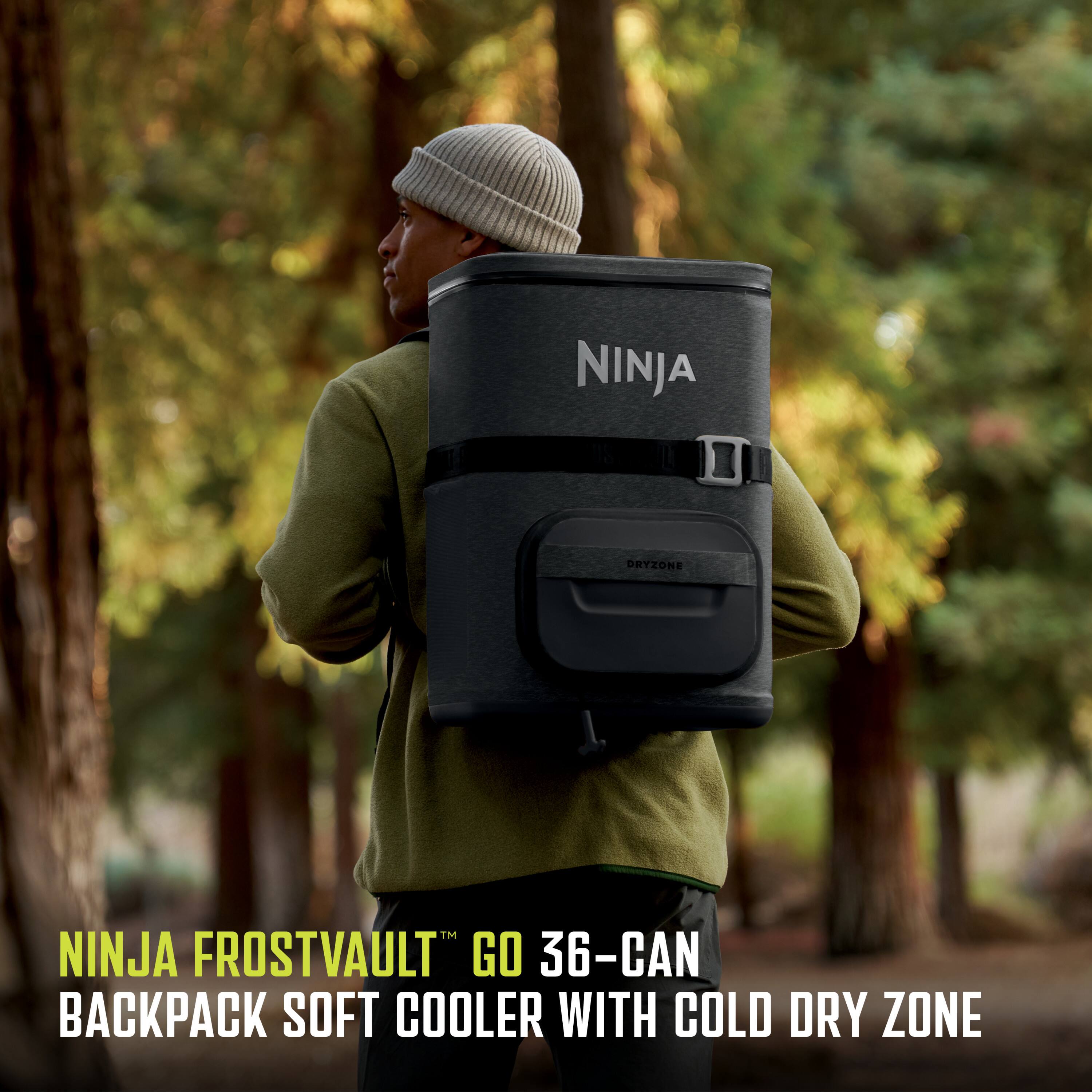 NINJA FROSTVAULT™ GO 36-CAN BACKPACK SOFT COOLER WITH COLD DRY ZONE
