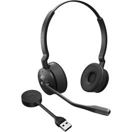 Jabra - Engage 55 Headset - Stereo - USB Type A - Wireless - DECT - 492.1 ft - 40 Hz to 16 kHz - On-ear - Binaural - Open - Black