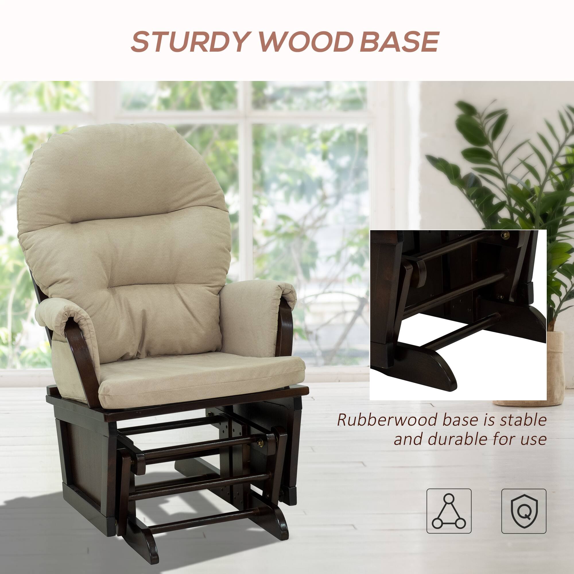 STURDY WOOD BASE

Rubberwood base is stable and durable for use