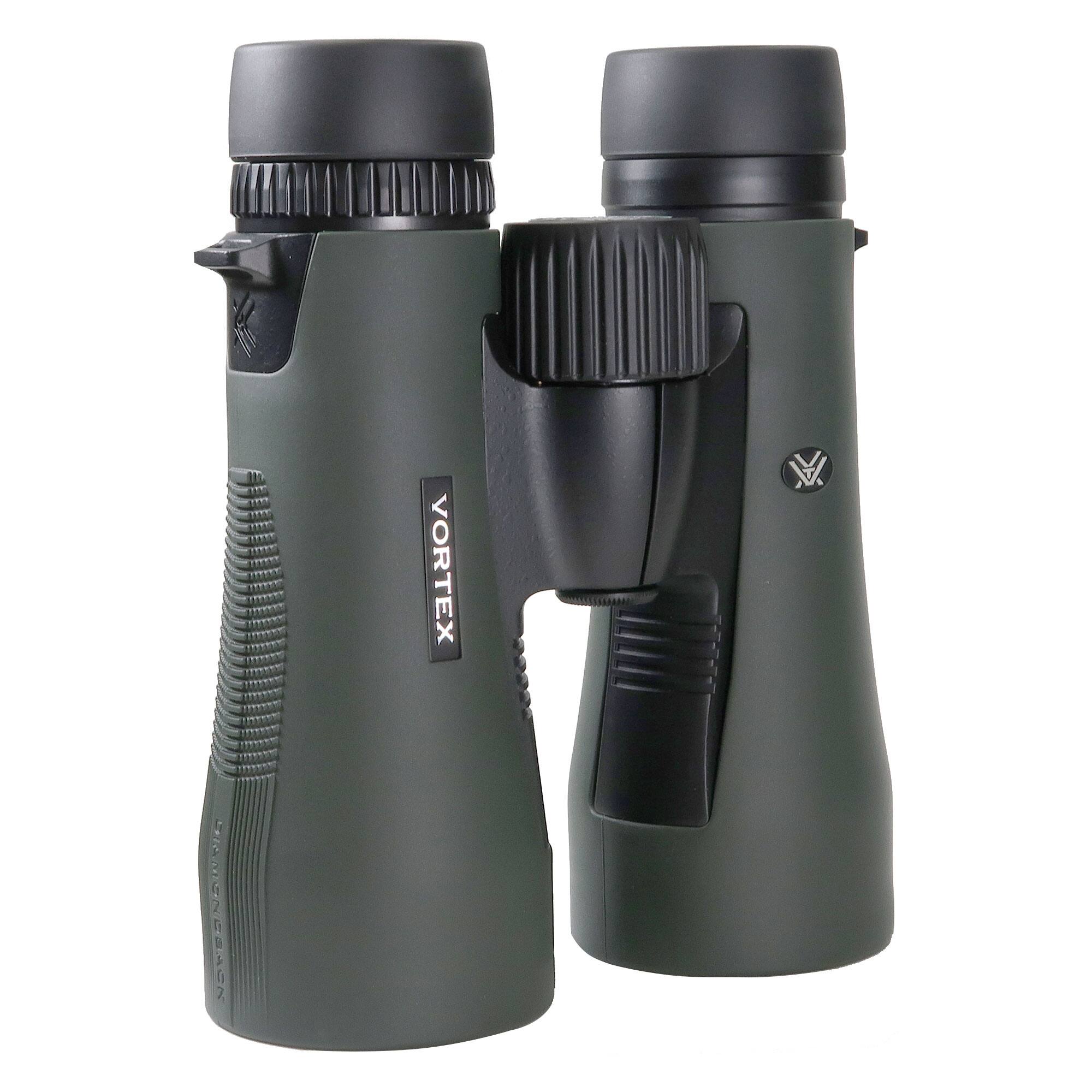 Left. Vortex - Vortex 12x50 Diamondback HD Binoculars DB-217 with Top Professional Cleaning Kit - Green.