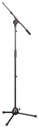 Front. Hamilton Stands - StagePro Euro-Style Tripod-Base Telescoping Microphone Boom Stand - Black.