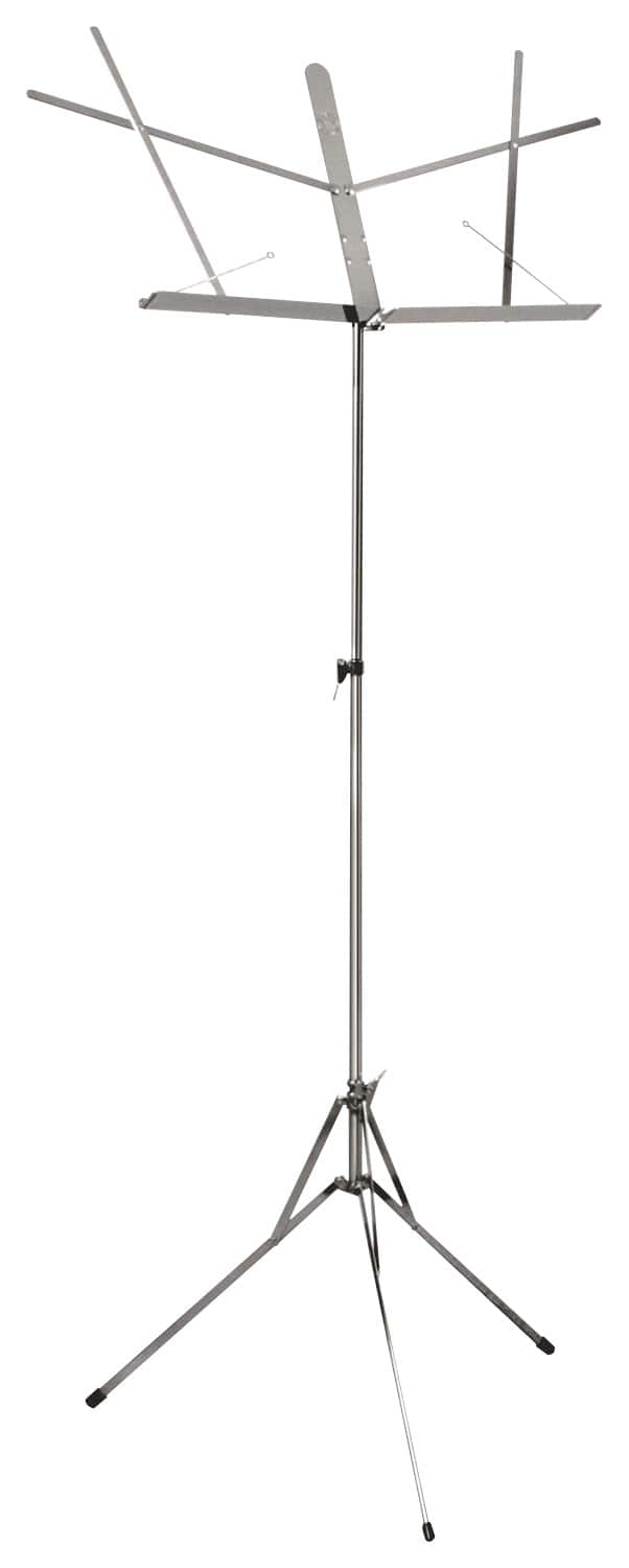 Hamilton Stands - American Classic Folding Music Stand - Silver - Larger Front