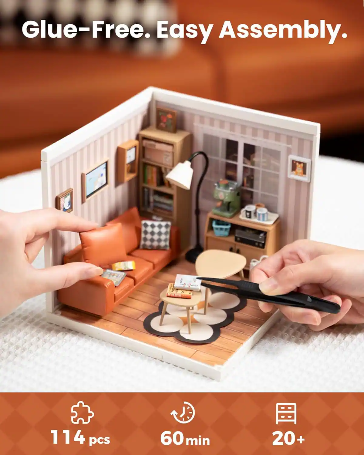 Glue-Free. Easy Assembly.

114 pcs  
60 min  
20+