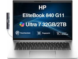 HP - Upgraded - EliteBook 840 G11 Laptop 14.0 WUXGA (Intel Ultra 7 155U, 32GB DDR5, 2TB PCIe SSD, Win 11 Pro) w/USB Hub - Silver