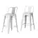 Angle. Simpli Home - Rayne Industrial Metal 24 inch Counter Height Stool (Set of 2) in Distressed White - Distressed White.