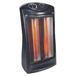 Comfort Glow - Qth350 Qth350 1,500-watt-max Portable Quartz Tower Heater With Thermostat - Black