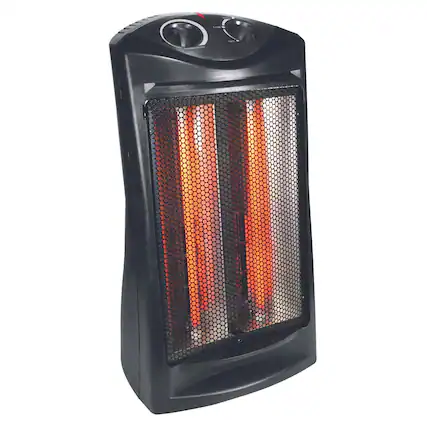 Front. Comfort Glow - Comfort Glow Qth350 Qth350 1,500-watt-max Portable Quartz Tower Heater With Thermostat, Black - Black.