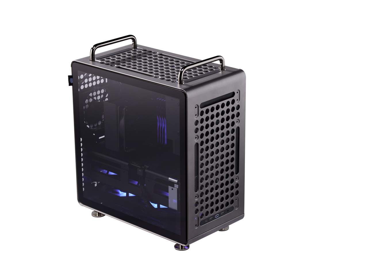 Alt View 1. Cooler Master - Cooler Master QUBE 540 ATX Mid-Tower Case, 415mm GPU Clearance, Tempered Glass, Modular Design - Stardust Iron - Stardust Iron.