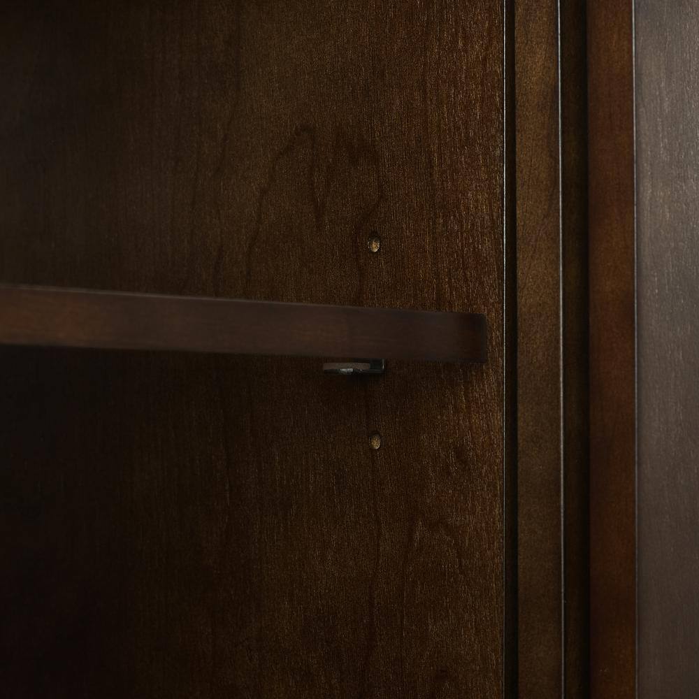 Alt View 9. Crosley Furniture - Asher Large Record Player Cabinet With Vinyl Storage - Dark Brown.