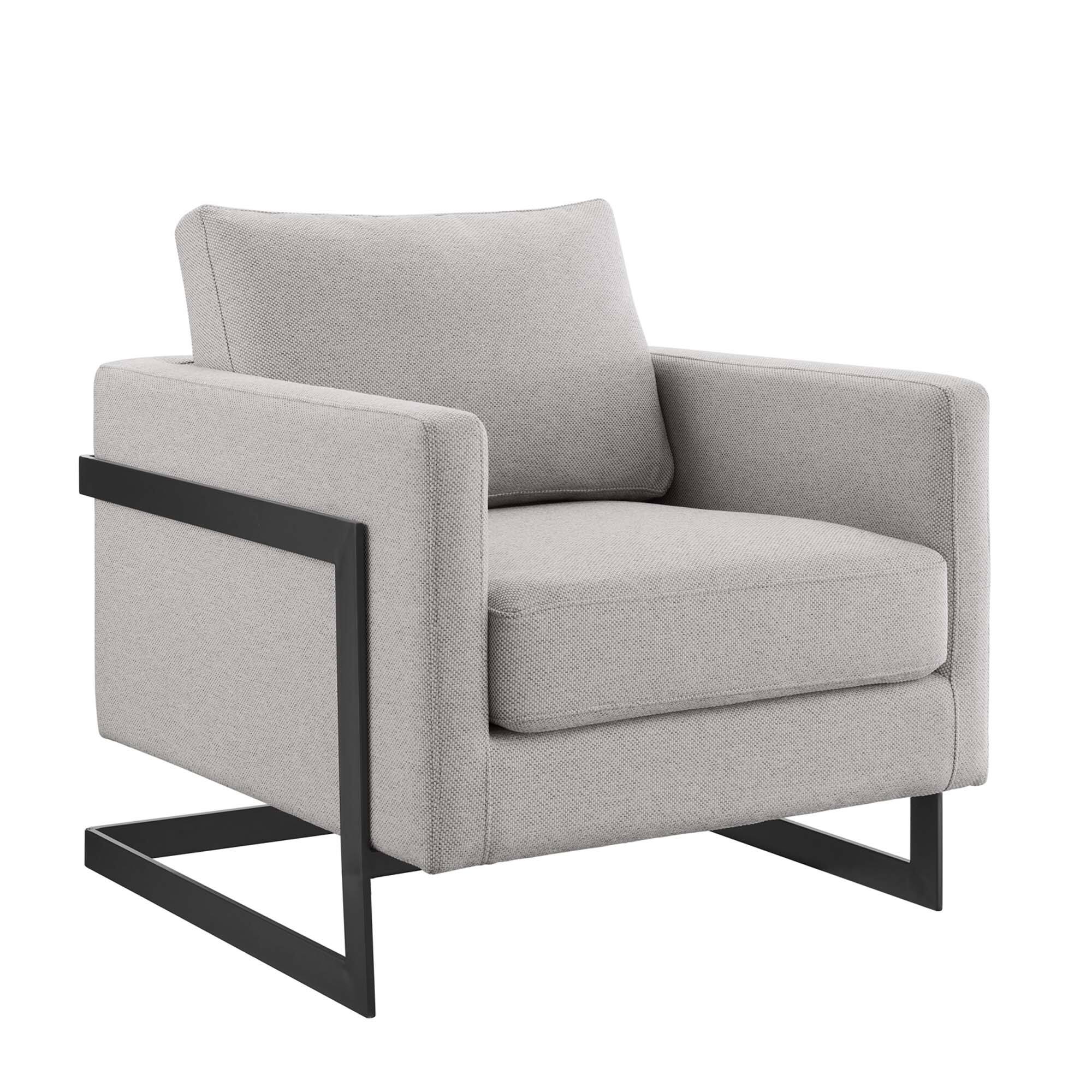 Angle. Modway - Posse Upholstered Fabric Accent Chair by Modway - Black Camel.