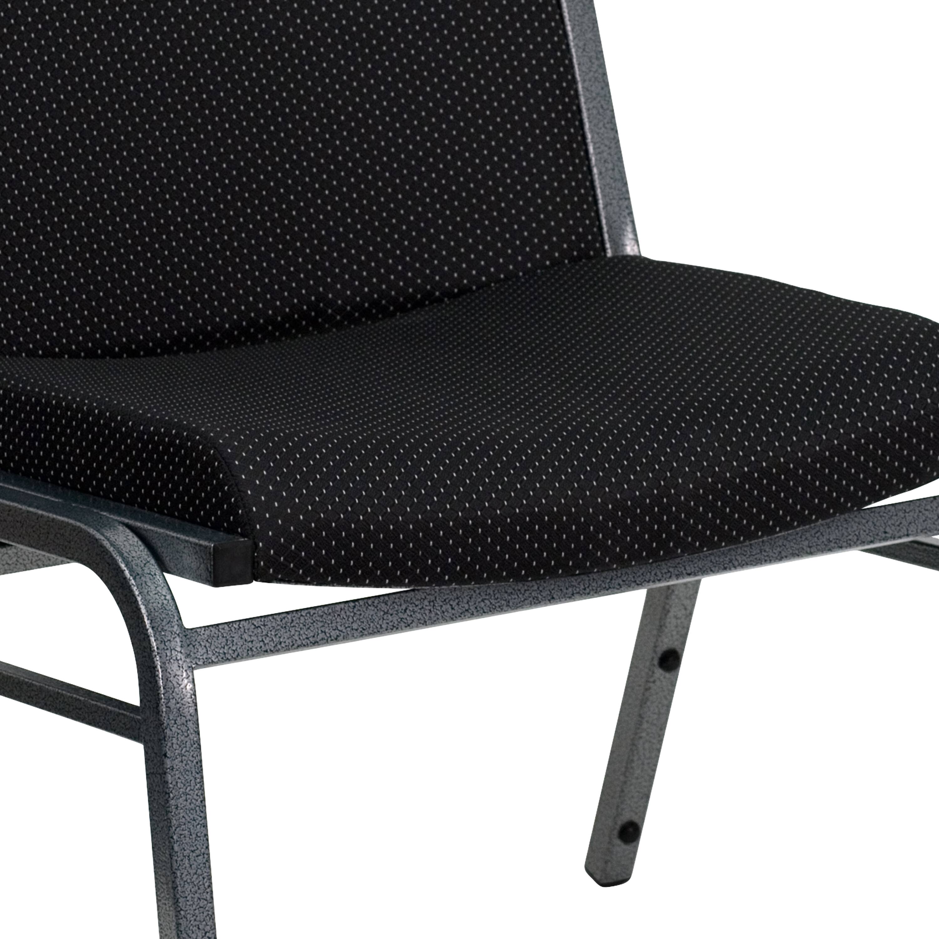 Alt View 9. Emma + Oliver - 1000 lb. Big & Tall Fabric Stack Chair - Black.
