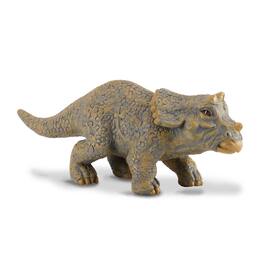 Breyer Animal Creations - CollectA Prehistoric Life Collection Miniature Figure | Triceratops Baby - Brown