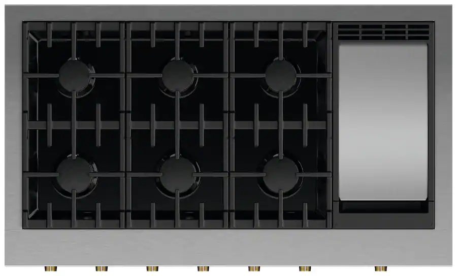 Pro Rangetop Fisher & Paykel Pro Rangetop Dial Kit, 48 in, 6 Burner Dark Copper ...