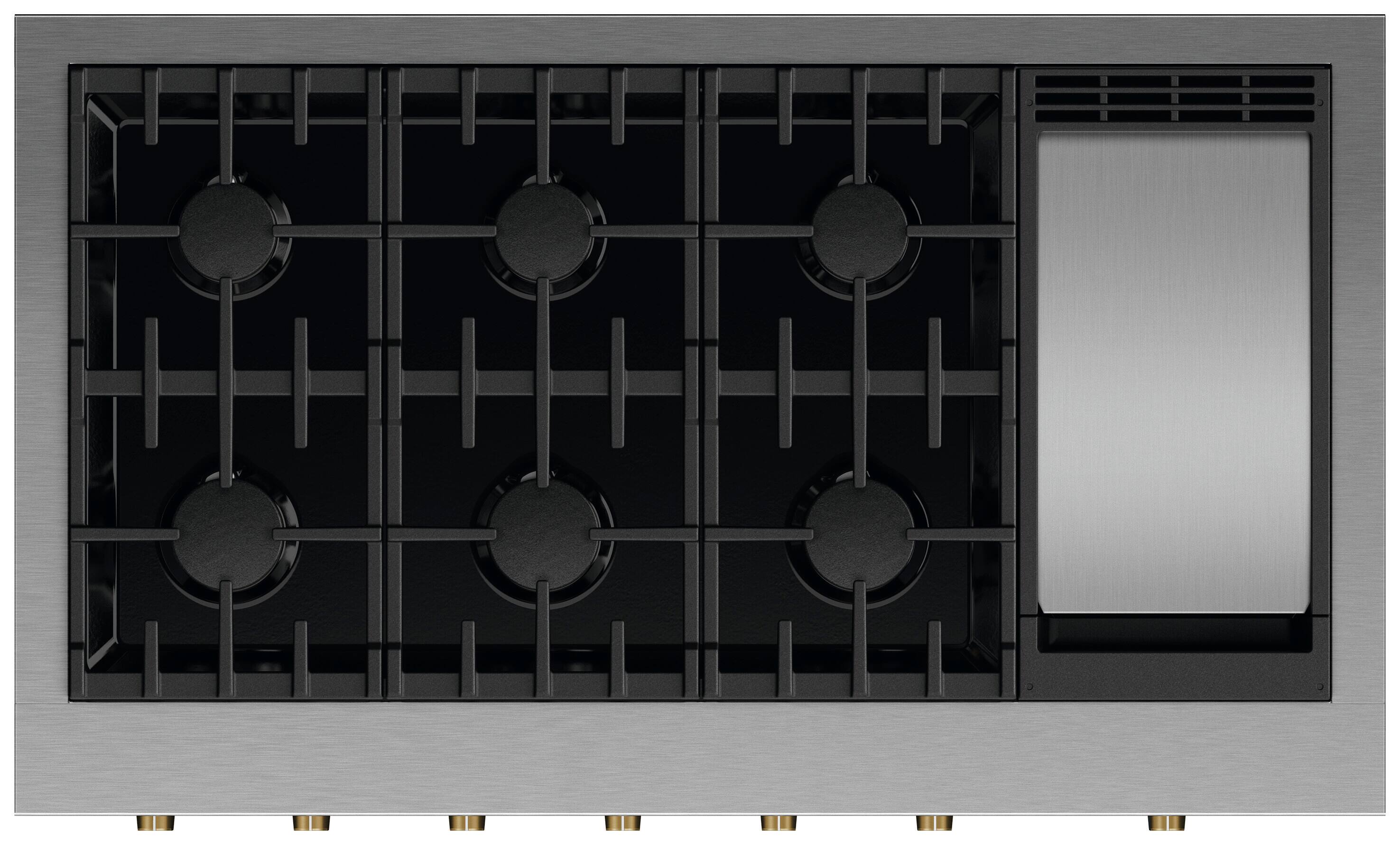Alt View 14. Fisher & Paykel - Pro Rangetop Dial Kit, 48 in, 6 Burner - Brass.