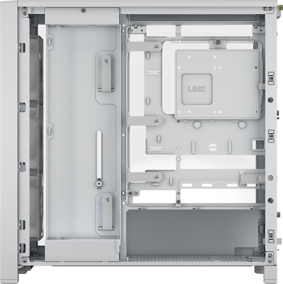 Alt View 20. CORSAIR - FRAME 4000D WOOD RS Modular High Airflow Mid-Tower PC Case - White & Oak.