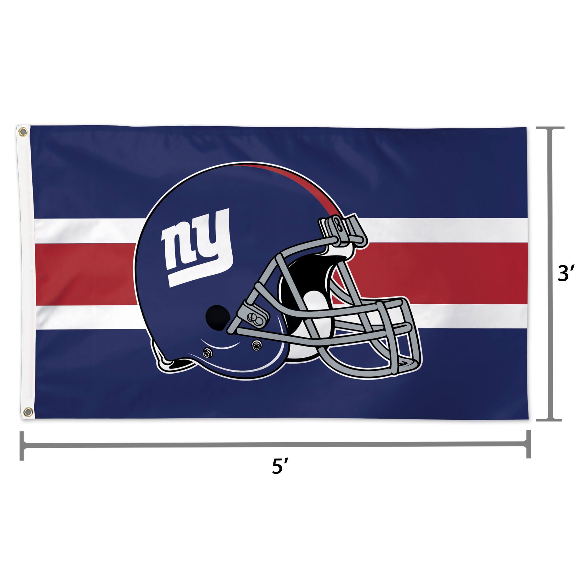Alt View 1. WinCraft - New York Giants Single-Sided 3' x 5' Deluxe Helmet Flag - Multicolor.