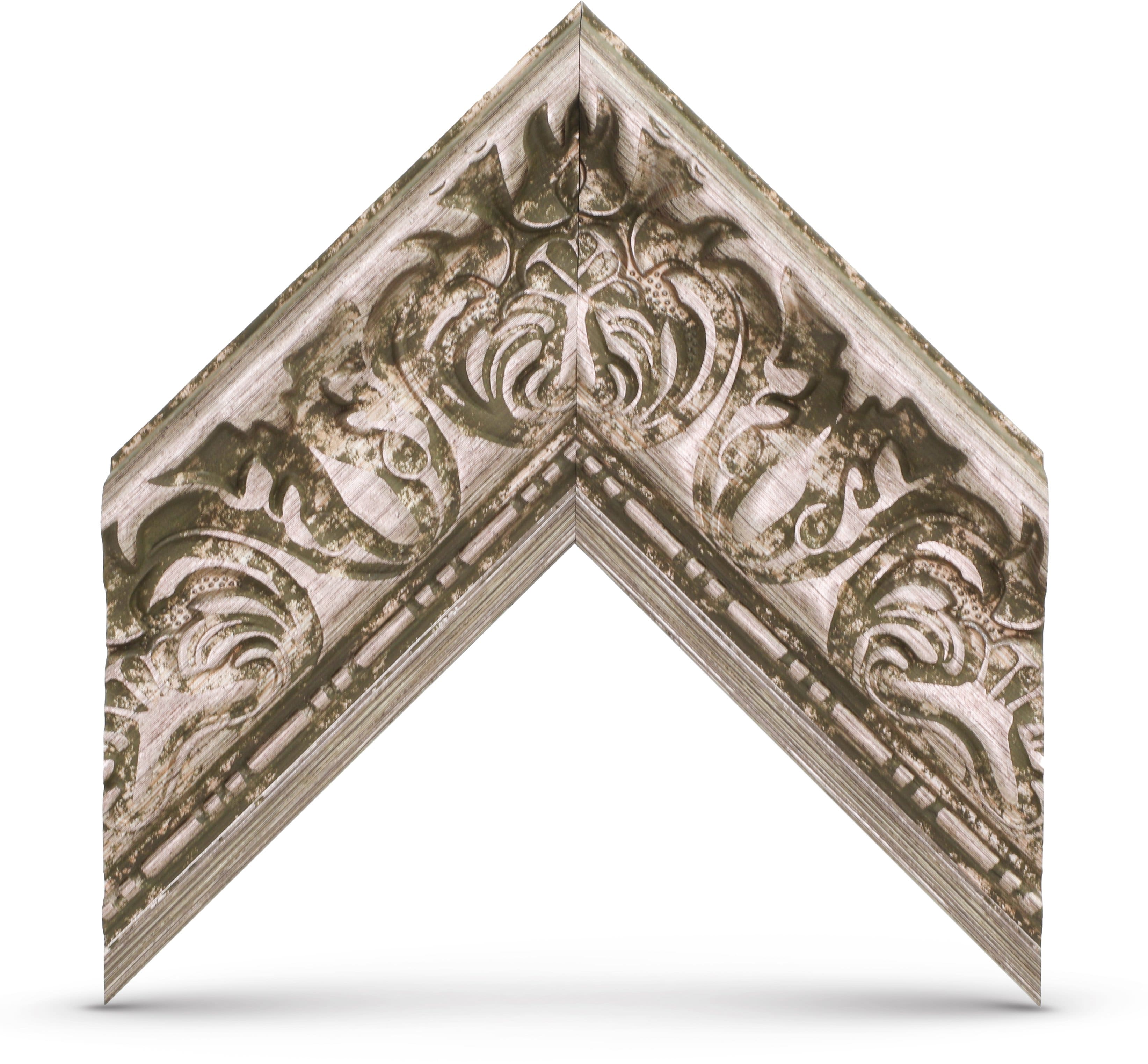 Alt View 11. Deco TV Frames - Premiere Bezel for Samsung the Frame TV - 55" - Tuscan Silver.