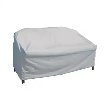 Front. Mondawe - 69"W x 42"D x 43"H Outdoor Furniture Protective Cover Fits X-Large Loveseat/Corner Sectional - Grey.