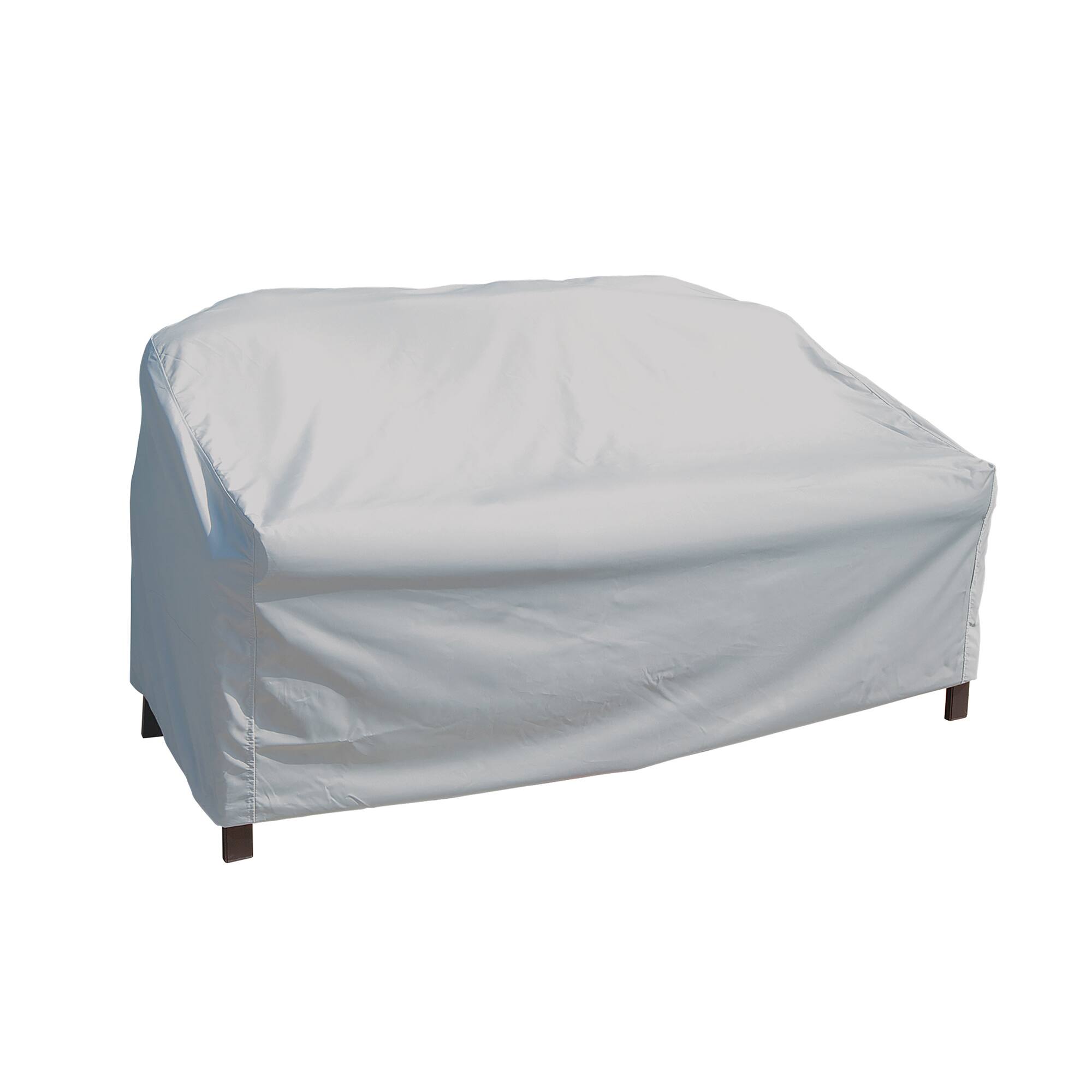 Front. Mondawe - 69"W x 42"D x 43"H Outdoor Furniture Protective Cover Fits X-Large Loveseat/Corner Sectional - Grey.