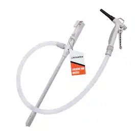 Deway - Battery Fuel Transfer Pump with Trigger Nozzle – 3.2 GPM, 51" Hose, Portable Gas Pump - Gray