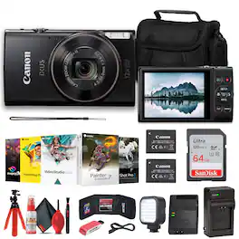 Canon - PowerShot IXUS 285 HS Digital Camera (Black) + NB11L Battery + More (International Version)