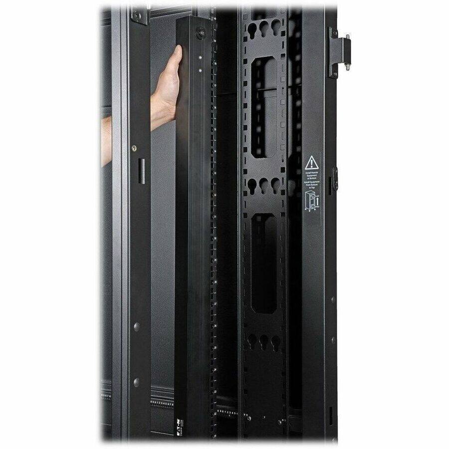 Alt View 1. Tripp Lite - Eaton Tripp Lite Series 5.7kW 3-Phase Local Metered PDU, 120V Outlets (42 5-15/20R), 208V L21-20P input, 6 ft. (1.83 m) - Black.