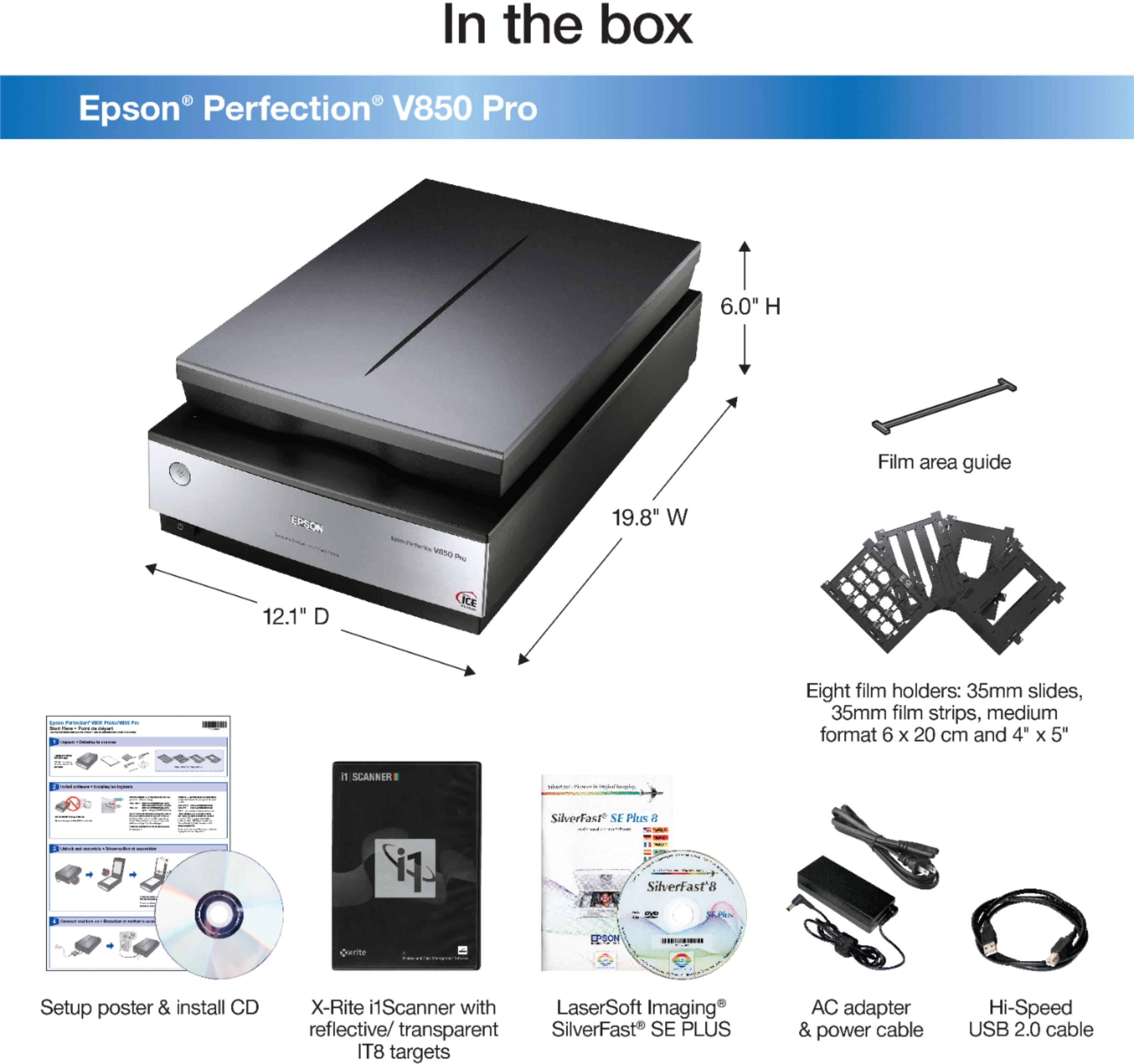 Alt View 17. Epson - Perfection V850 Pro Photo Scanner - Black.