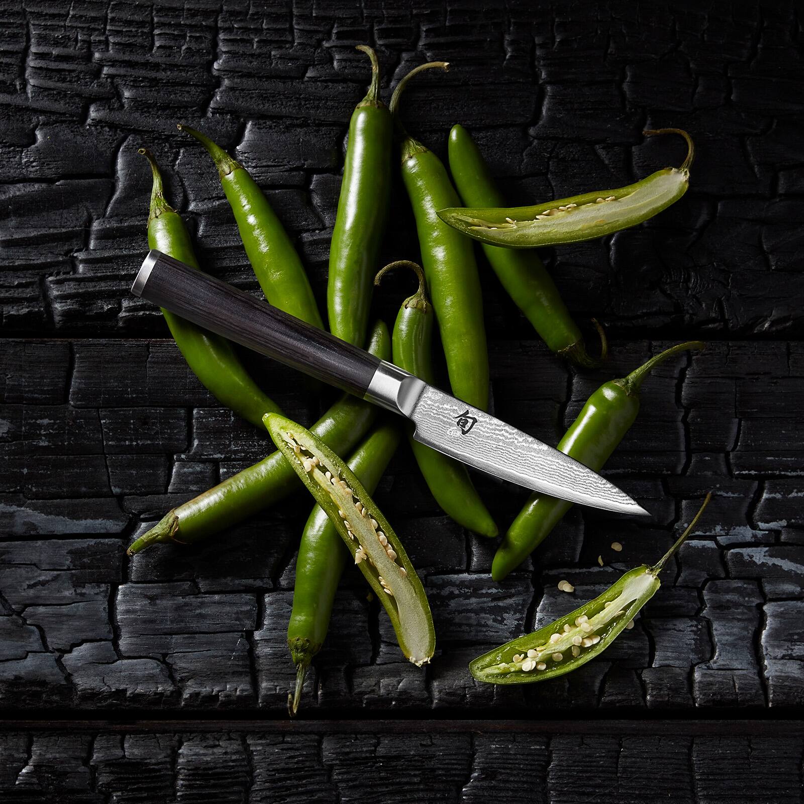 Alt View 2. Shun - Classic Paring Knife, 3.5 Inch - Black.