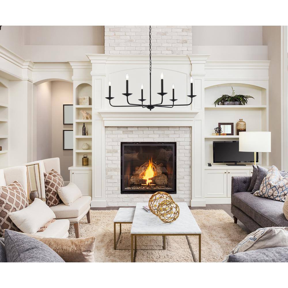 Angle. Living District - Cohen 42 inch pendant in black - Black.