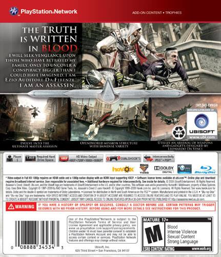 Assassins Creed II Game Of The Year - Ps3