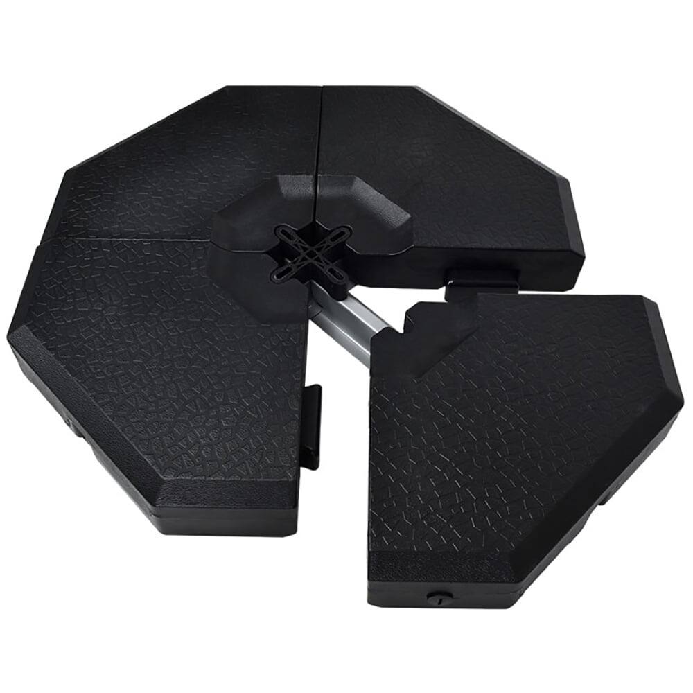 Alt View 1. Kadyn - Outdoor Umbrella Base 4 Pieces Patio Cantilever Offset Umbrella Weights Base Plate Set Black - Black.