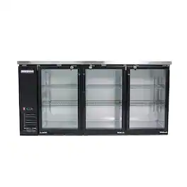 Magic Chef - Commercial 72 in. 20 cu. ft. 3-Door Under Bar Refrigerator - Black