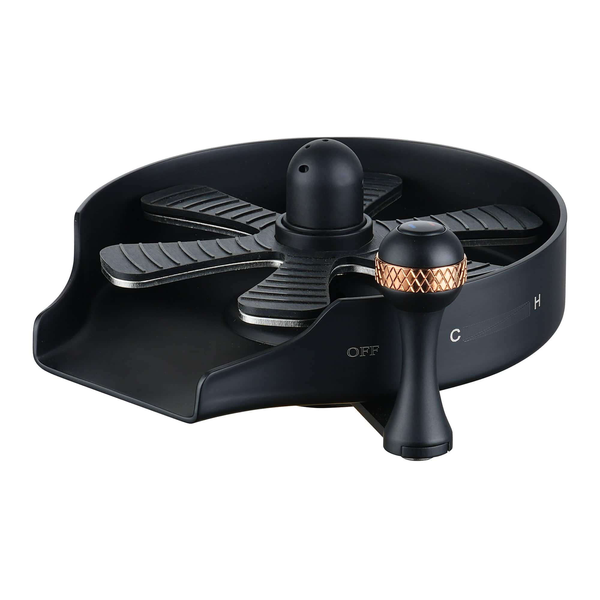 5 in. Stainless Steel Glass Rinser with Hot and Cold Water Supply Hoses and T-shaped 3 way Connectors