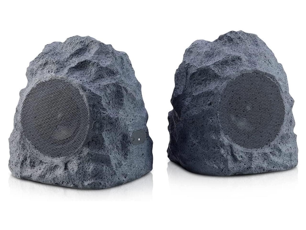 iHome - Rechargeable Bluetooth Outdoor Rock Speaker Set of 2 with TWS Linking - Gray